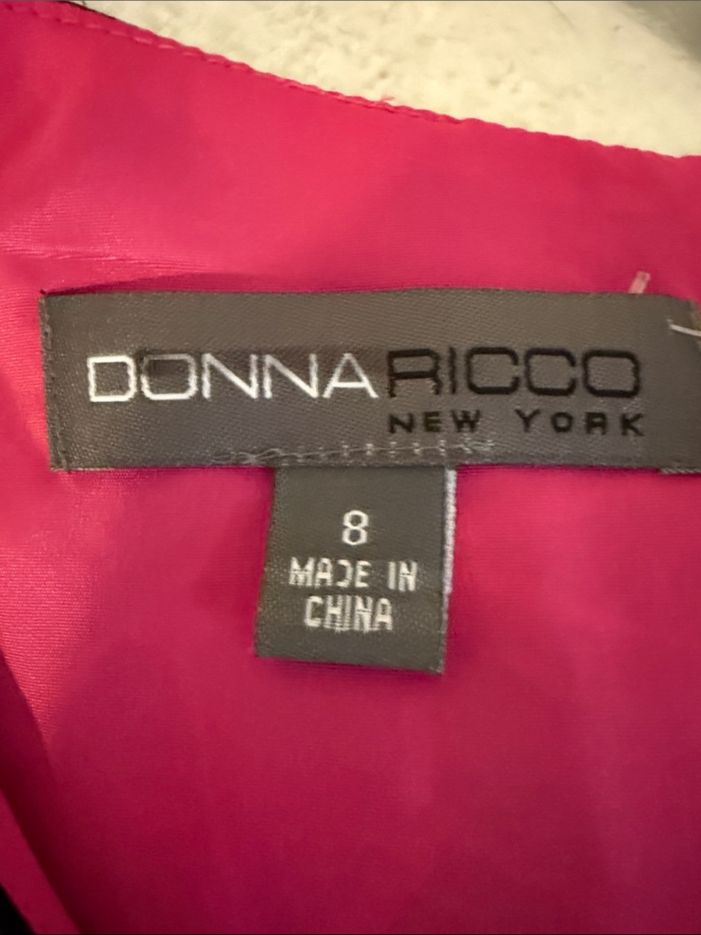 Donna Ricco Black & Pink Geometric Midi Dress - Picture 2 of 3